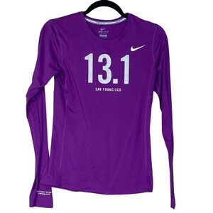 Nike Dri-FIT Womens XS Purple San Francisco 13.1 Half Marathon Long Sleeve Shirt